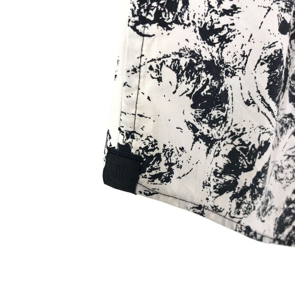 Lululemon Mens Down to the Wire Slim Fit Shirt Citrus Crush White Black L? - Picture 4 of 4